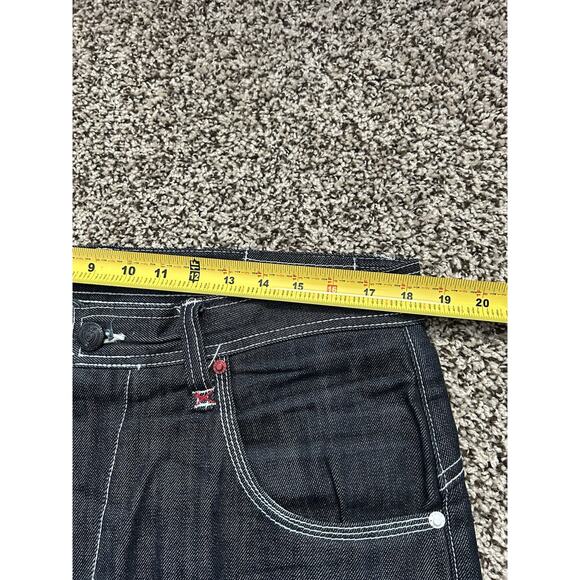 EIGHT 732 Embroidered Men’s 36x13 Baggy Skater Blue Jean Denim Shorts Hip HopYS - Picture 8 of 10